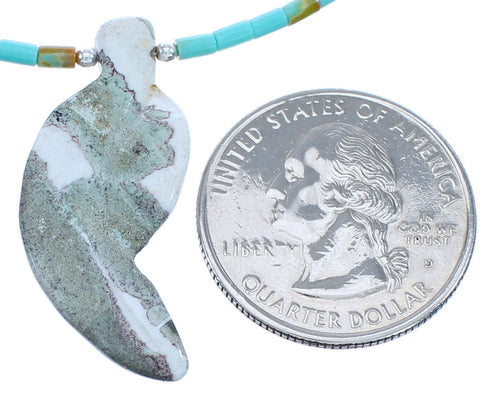 Turquoise And Multicolor Sterling Silver Leaf Bead Necklace BX120817